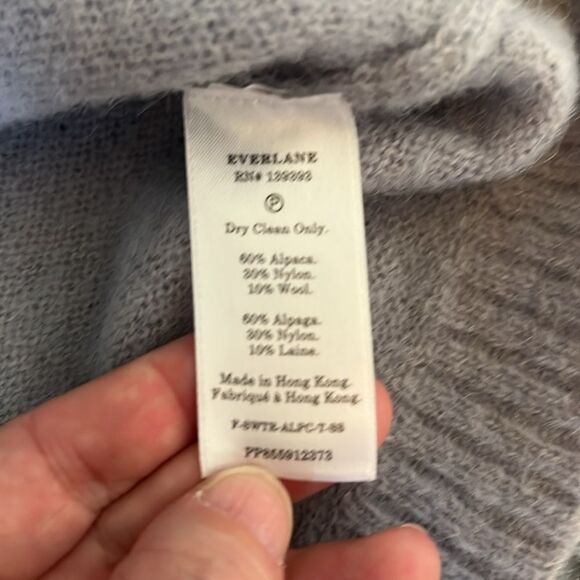 Everlane Alpaca Crewneck Sweater TShirt Size Small Dusty Purple - Picture 7 of 9
